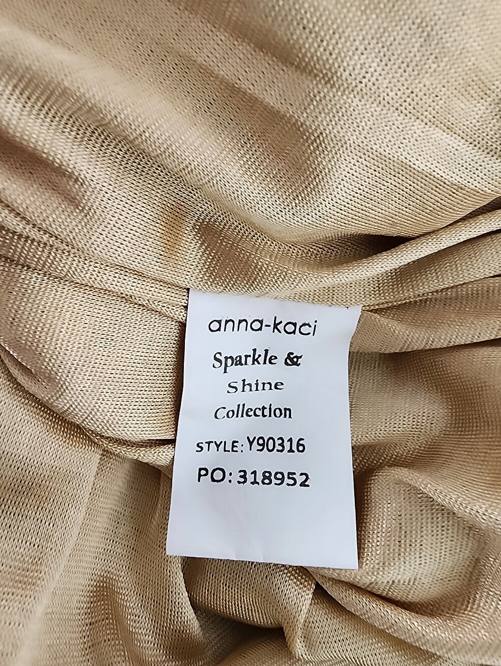 Anna-Kaci Jacket Gold Sequin Bomber Style Sparling Gold Size S - Picture 17 of 17